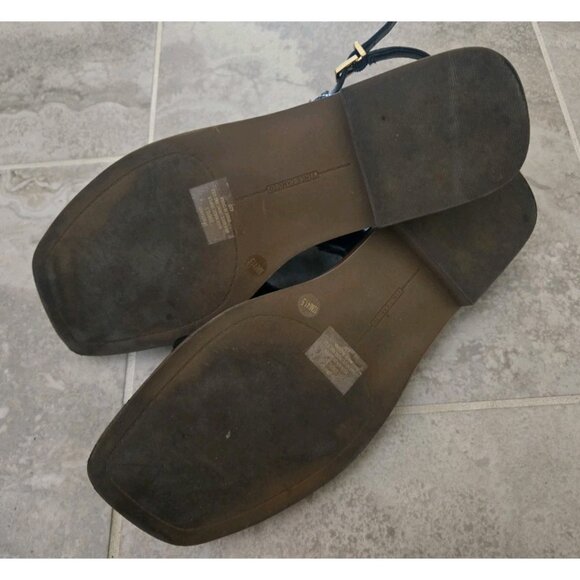 Vince Camuto Black Braided Flat Sandals 10M Buckle Womens - Picture 6 of 6